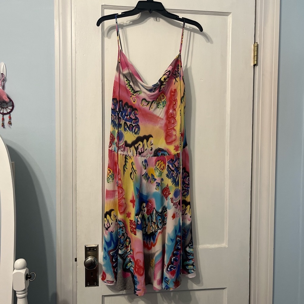 Escada Graffiti Silk Dress